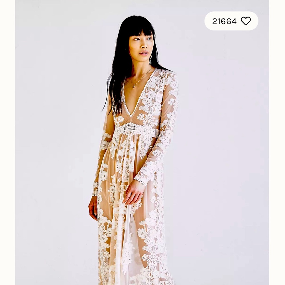 For Love or Lemons Temecula sheer net maxi dress.